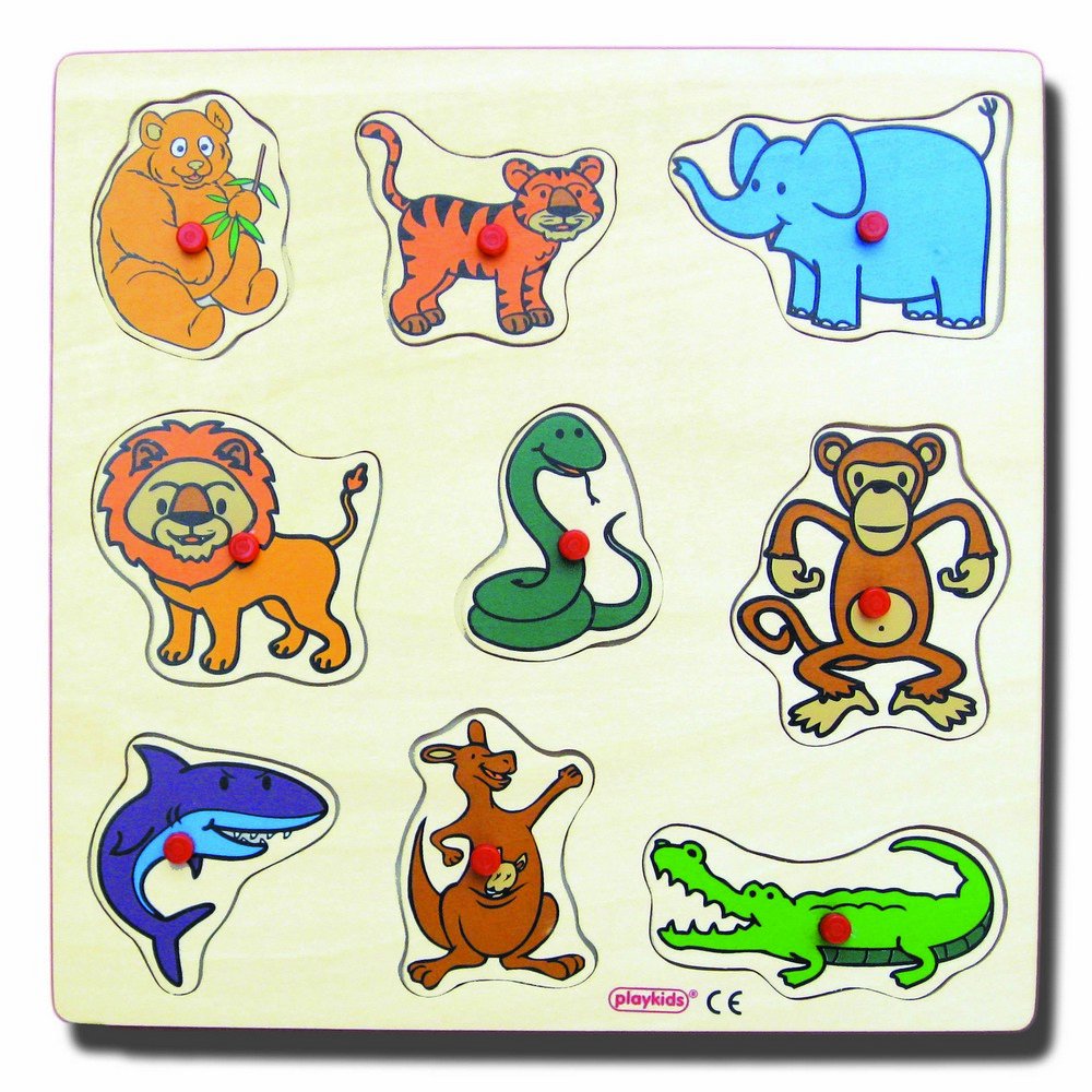 Playkids Vahşi Hayvanlar (Ahşap Yapboz)