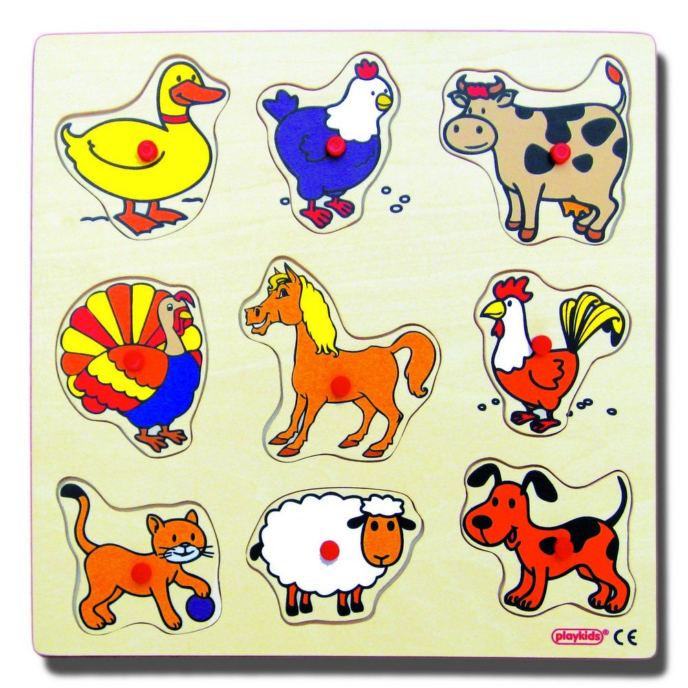 Playkids Evcil Hayvanlar (Ahşap Yapboz)