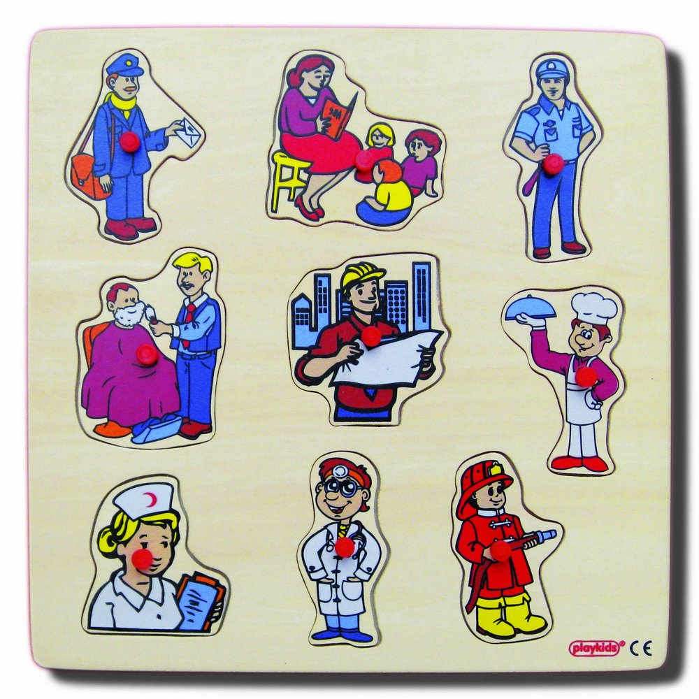 Playkids Meslekler (Ahşap Yapboz)
