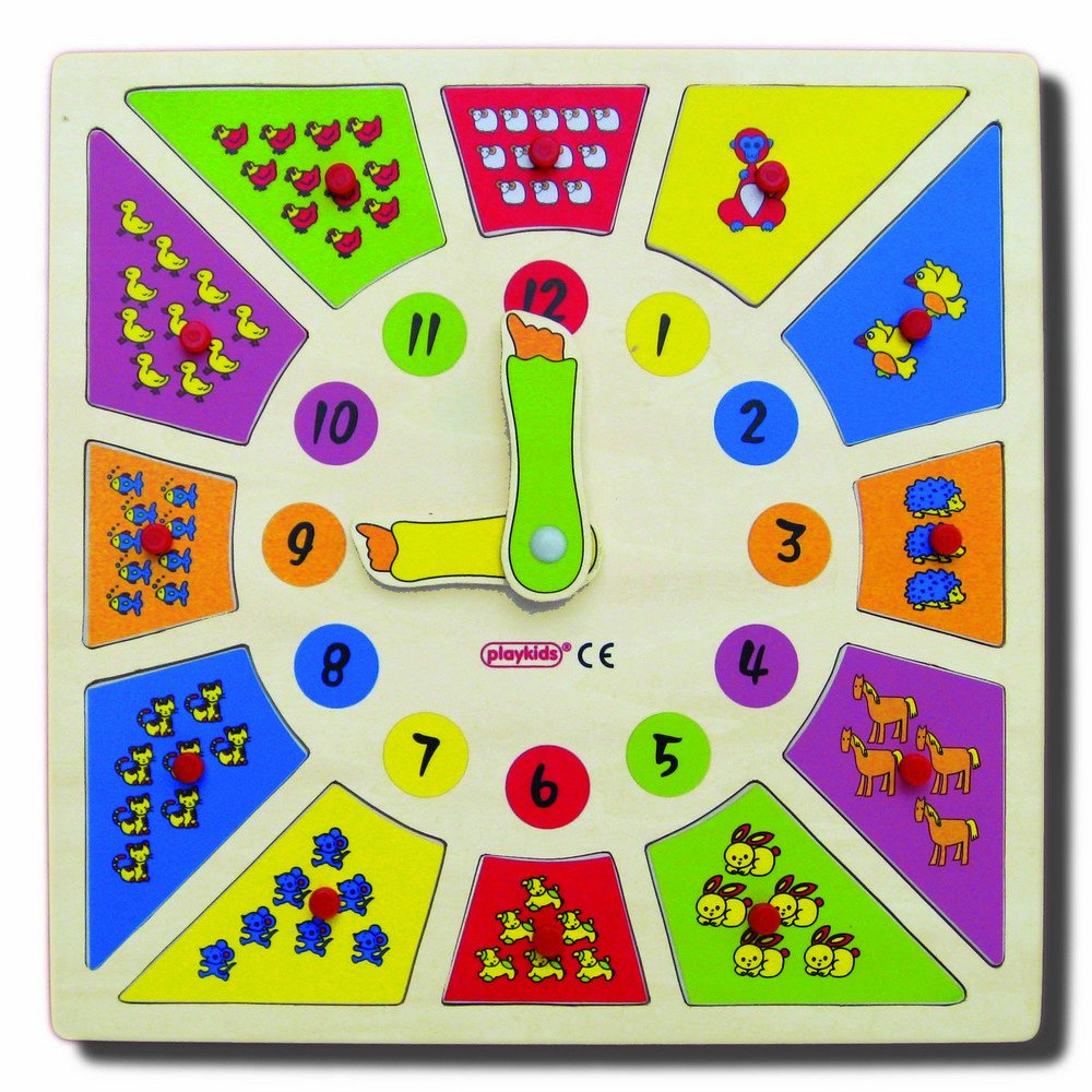 Playkids Sayılarla Saat Öğreniyorum (Ahşap Yapboz)
