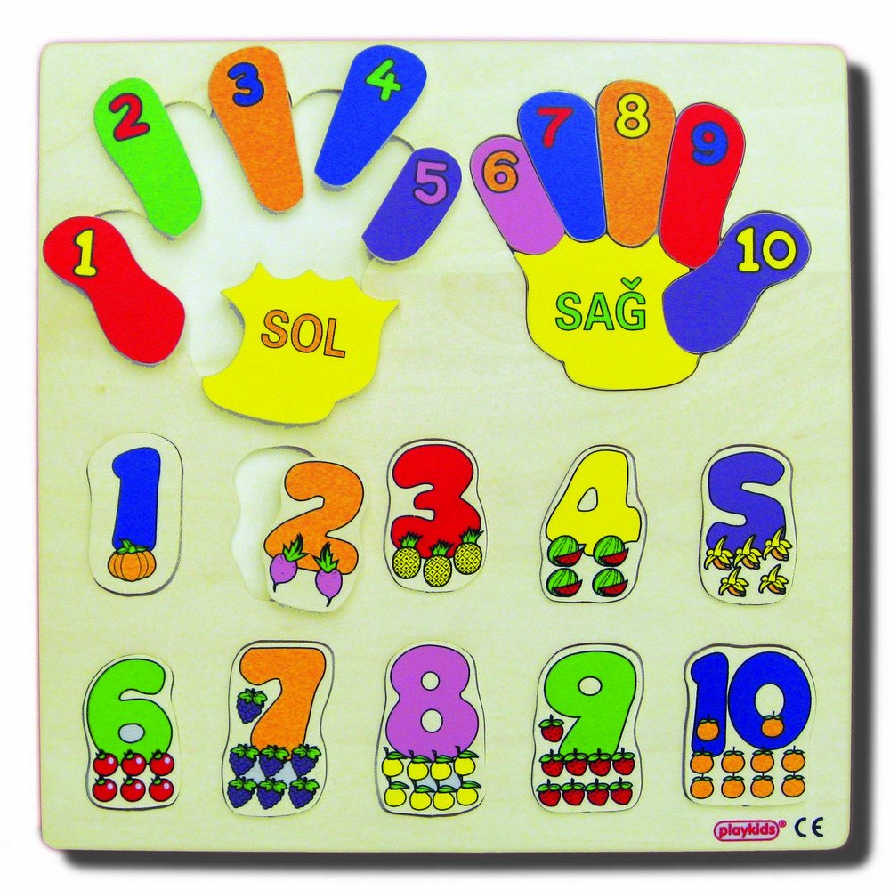 Playkids Parmak Sayma (Ahşap Yapboz)