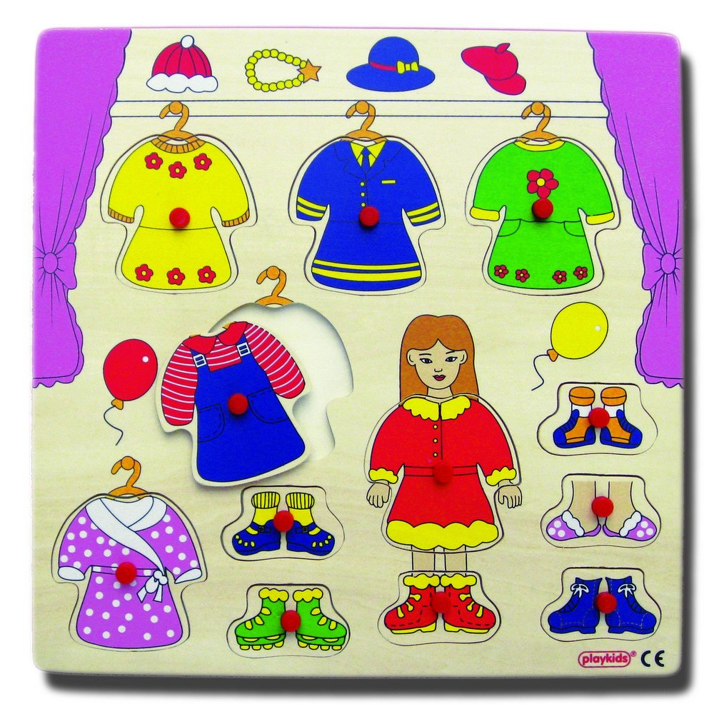 Playkids Elbise Değiştirme (Ahşap Yapboz)