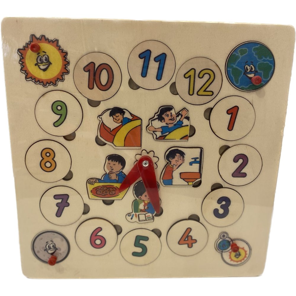 Saat Kadranı Günümüz (20 Parça Ahşap Puzzle)