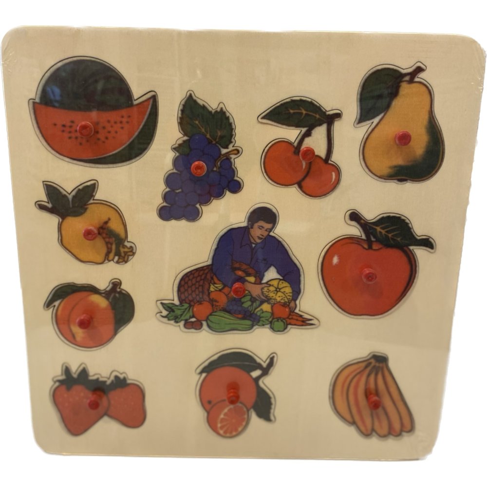 Meyveler (Kulplu 11 Parça Ahşap Puzzle)