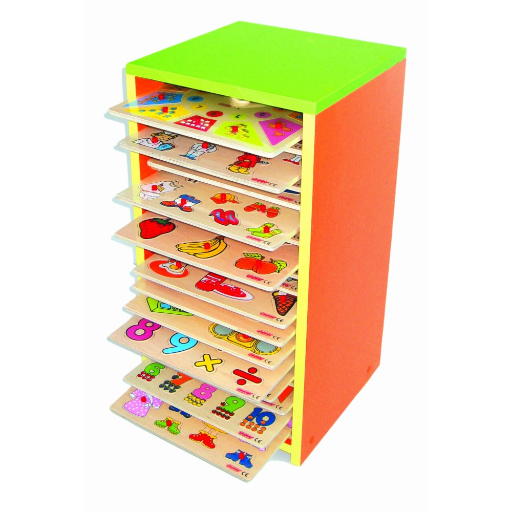 20’lik Puzzle Dolabı ve 20 Ahşap 30x30 Puzzle Takımı