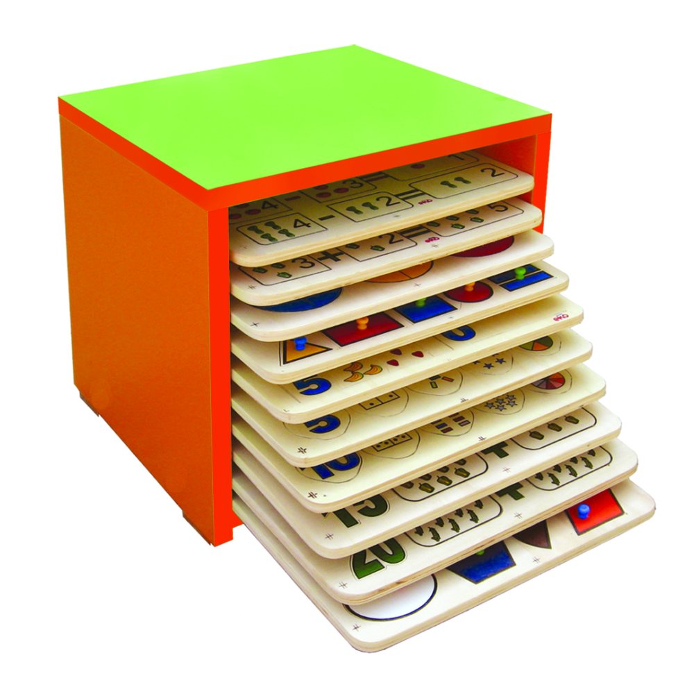 10’lu Puzzle Dolabı ve 10 Ahşap 30x30 Puzzle Takımı