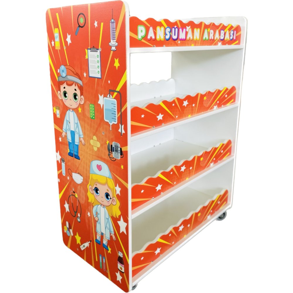 Ahşap Mini Pansuman Arabası